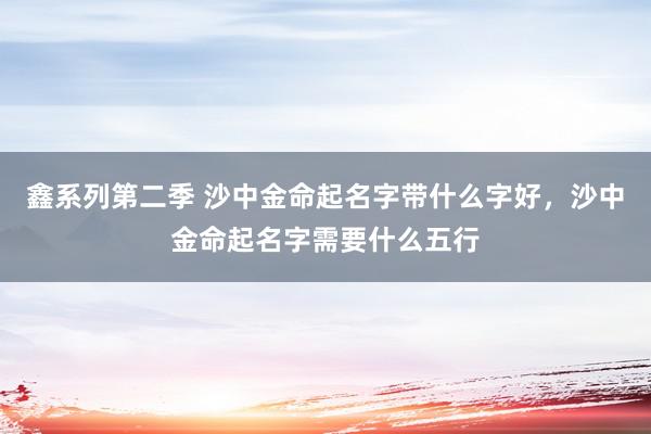 鑫系列第二季 沙中金命起名字带什么字好，沙中金命起名字需要什么五行