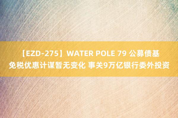 【EZD-275】WATER POLE 79 公募债基免税优惠计谋暂无变化 事关9万亿银行委外投资