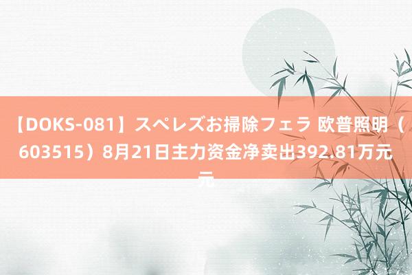 【DOKS-081】スペレズお掃除フェラ 欧普照明（603515）8月21日主力资金净卖出392.81万元