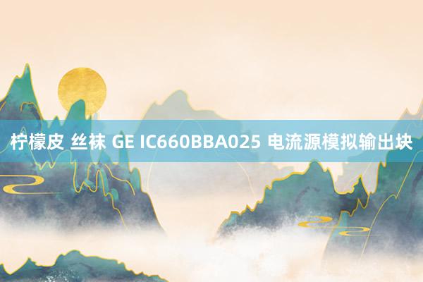 柠檬皮 丝袜 GE IC660BBA025 电流源模拟输出块