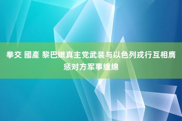 拳交 國產 黎巴嫩真主党武装与以色列戎行互相膺惩对方军事缠绵