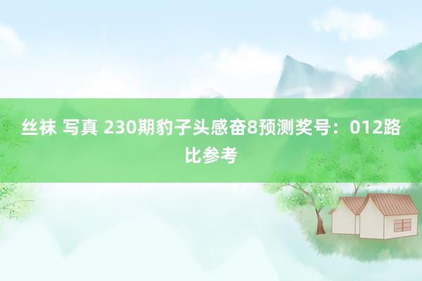 丝袜 写真 230期豹子头感奋8预测奖号：012路比参考